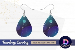 Sparkly blue space with Teardrop Earring PNG Product Image 1