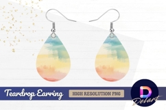 Abstract watercolor background with Teardrop Earring PNG Product Image 1