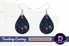 Floral and botanical seamless Teardrop Earring PNG Product Image 1