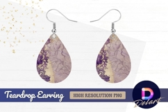 Purple floral arrangement with Teardrop Earring PNG Product Image 1
