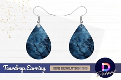 Raven moonlit night dark gothic Teardrop Earring PNG Product Image 1