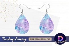 Fantasy floral background with teardrop earring png Product Image 1