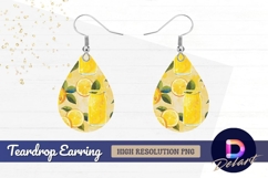 Refreshing lemonade Teardrop Earring PNG Product Image 1