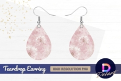 Dandelion seeds on pink textured Teardrop Earring PNG Product Image 1