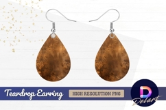 Grunge bronze texture background teardrop earring png Product Image 1