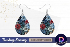 Elegant floral arrangement with Teardrop Earring PNG Product Image 1