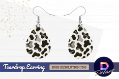 Abstract Teardrop Earring PNG background Teardrop Earring Product Image 1