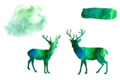 Watercolor Forest, Tree Clipart PNG, landscape clipart Product Image 3