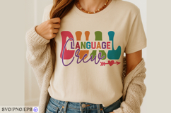 Dual Language Crew SVG, Bilingual Teacher Shirt Design Product Image 1