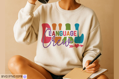 Dual Language Crew SVG, Bilingual Teacher Shirt Design Product Image 4