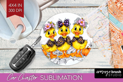 Duck Halloween Car Coaster Spooky Season Coaster PNG Product Image 1