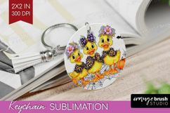 Duck Halloween Keychain PNG Spooky Season Keychain Product Image 1