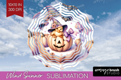 Duck Halloween Wind Spinner Sublimation PNG Coquette Round Product Image 1