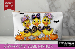 Duck Halloween Cosmetic Bag Spooky Season Makeup Bag PNG Product Image 1