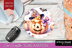 Duck Halloween Car Coaster Coquette Coaster PNG Sublimation Product Image 1