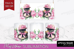 Duck Flowers Mug Wrap Cute Farm Mug PNG Sublimation Product Image 1