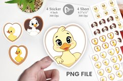 Sticker Heart Duck Product Image 1