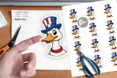 Duck Patriotic Sticker Product Image 1