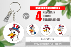Keychain Duck Patriotic Product Image 1