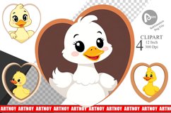 Clipart Heart Duck Product Image 1