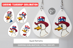 Earring Duck Patriotic Product Image 1