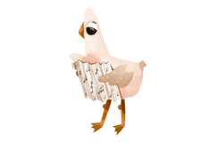 Cute Musical Geese Clipart Set Hand Drawn Bird Musicians Product Image 6