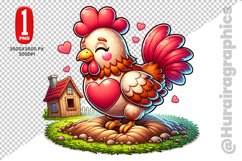Cute Hen Clipart - PNG File Product Image 1