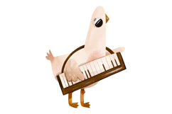 Cute Musical Geese Clipart Set Hand Drawn Bird Musicians Product Image 12