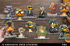 Funny animal stickers bundle, Halloween stickers, Sarcasm Product Image 6