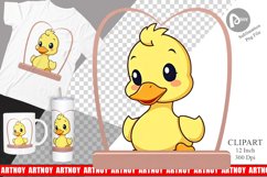 Clipart Heart Duck Product Image 1