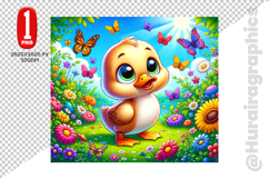 Cute Duck Clipart - PNG File Product Image 1