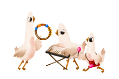Cute Musical Geese Clipart Set Hand Drawn Bird Musicians Product Image 3