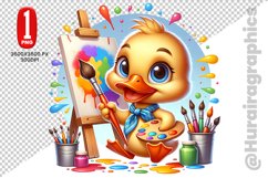 Cute Duck Clipart - PNG File Product Image 1