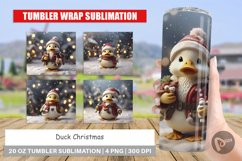 Tumbler Sublimation Wrap Duck Christmas Product Image 1