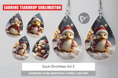 Earring teardrop Duck Christmas Product Image 1