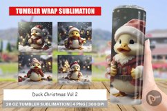 Tumbler Sublimation Wrap Duck Christmas Product Image 1