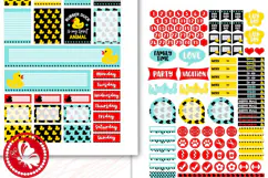 Yellow rubber ducks: Printable Planner Stickers for ECLP Product Image 2