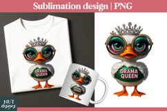 Drama queen Funny tshirt design for coworker, mom Duck queen Product Image 1