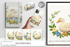 Digital Paper Duck Embroidery Product Image 1