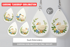 Earring Duck Embroidery Product Image 1