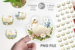 Duck Embroidery Sticker Product Image 1