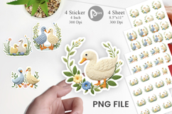 Duck Embroidery Sticker Product Image 1