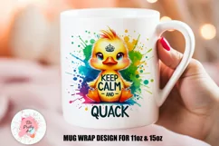 Duck Mug Wrap For 11 oz and 15 oz, 3d Mug, Funny Quotes Png
