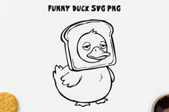 Cute Duck Doodle Clipart PNG SVG Product Image 1