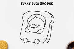 Cute Duck Doodle Clipart PNG SVG Product Image 1
