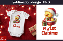 Baby Christmas sublimation. My first Christmas Duck tshirt Product Image 1