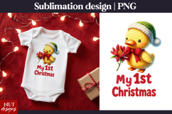 Baby Christmas sublimation. My first Christmas Duck tshirt Product Image 1