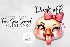 Funny Farm Animal Tongue out, Sublimation PNG. Product Image 1