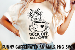Funny Caffeinated Animals Clipart Bundle SVG PNG Product Image 20
