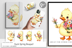 Digital Paper Duck Spring Bouquet Product Image 1